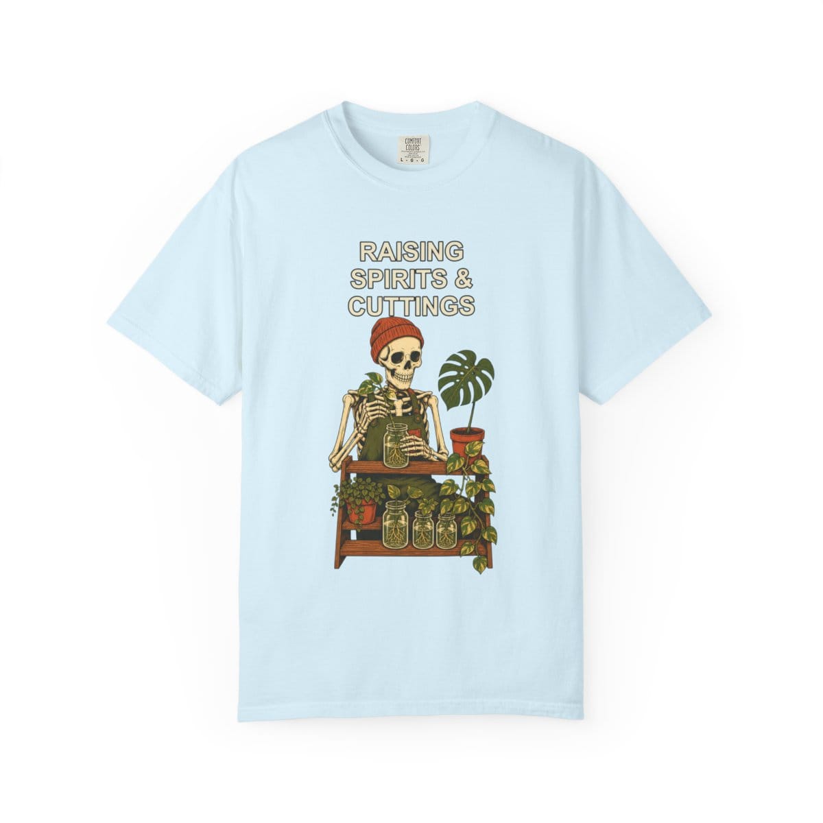 Botanical Vibes T-Shirt Chambray / S Skeleton Propagation Halloween Shirt - Plant Lover Tee