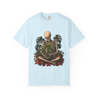 Botanical Vibes T-Shirt Chambray / S Skeleton Propagation Keeper T-Shirt - Halloween Plant Art