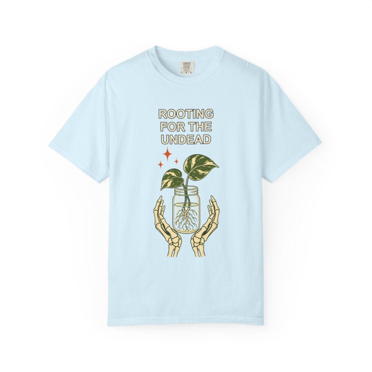 Botanical Vibes T-Shirt Chambray / S Skeleton Propagation Shirt - Halloween Plant Tee