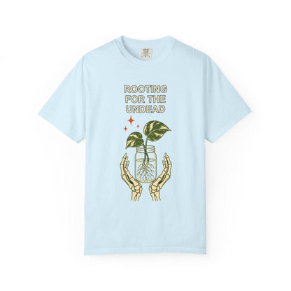 Botanical Vibes T-Shirt Chambray / S Skeleton Propagation Shirt - Halloween Plant Tee