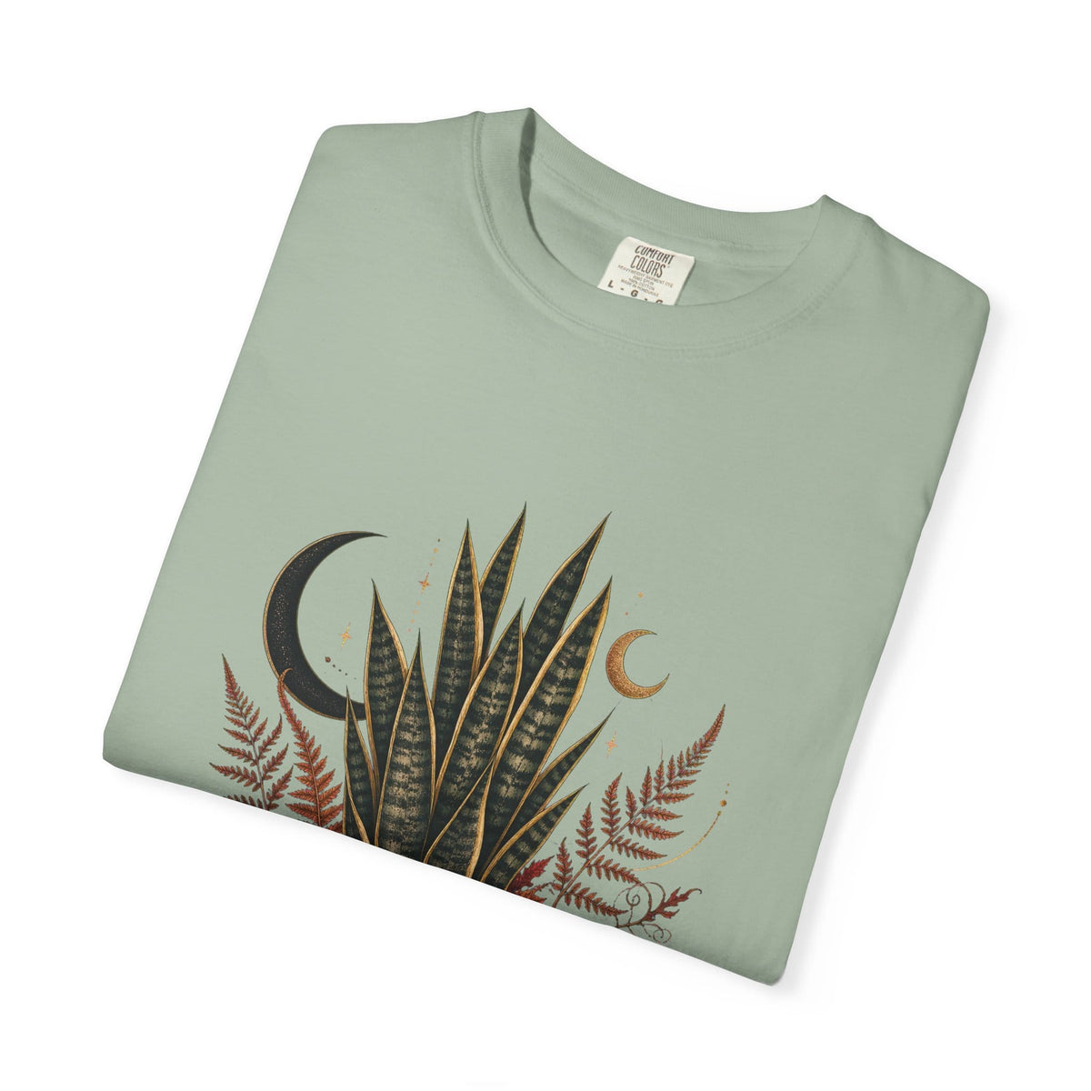 Botanical Vibes T-Shirt Chambray / S Snake Plant Gothic Urn T-Shirt - Dark Botanical Art