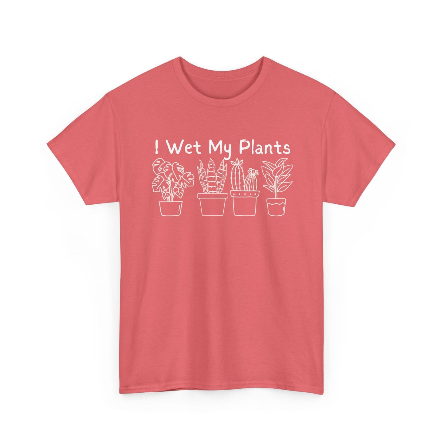 Printify T-Shirt Coral Silk / S I Wet My Plants T-Shirt — Funny Plant Lover Tee for Gardeners
