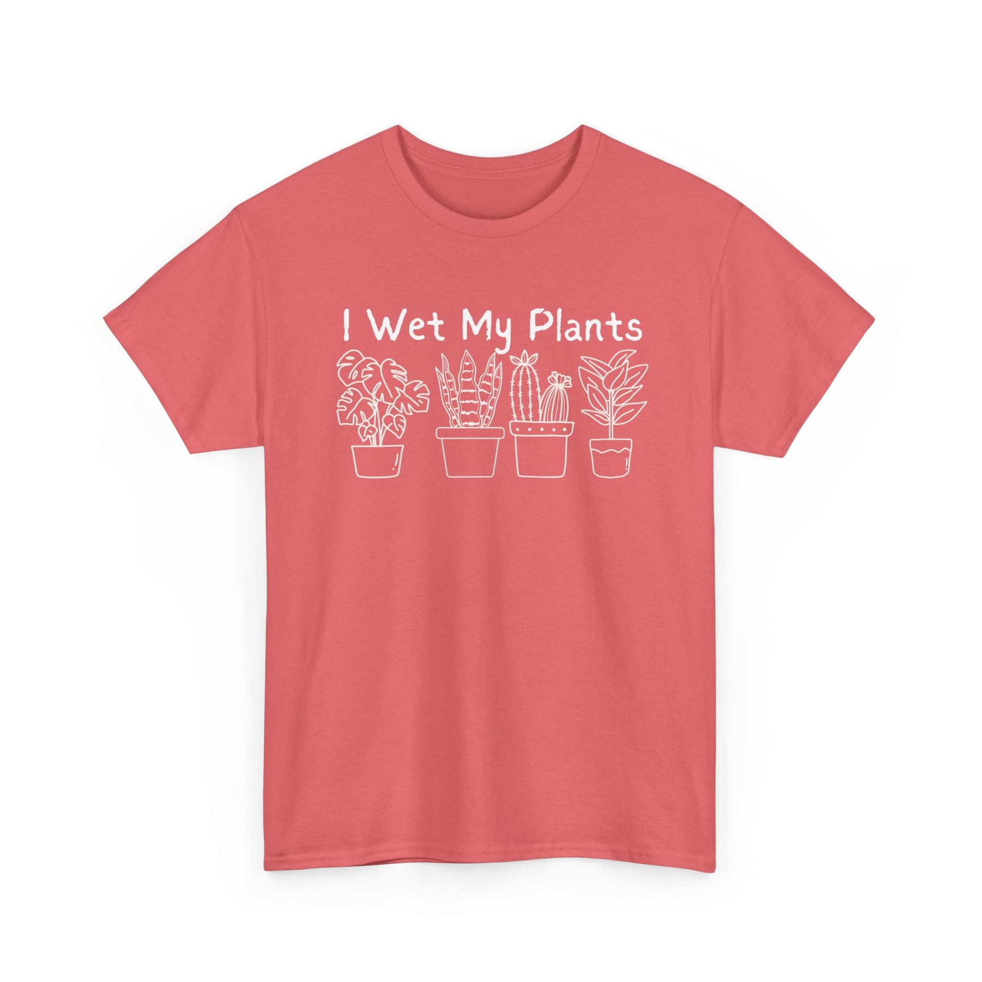 Printify T-Shirt Coral Silk / S I Wet My Plants T-Shirt — Funny Plant Lover Tee for Gardeners