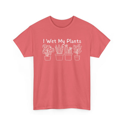 Printify T-Shirt Coral Silk / S I Wet My Plants T-Shirt — Funny Plant Lover Tee for Gardeners