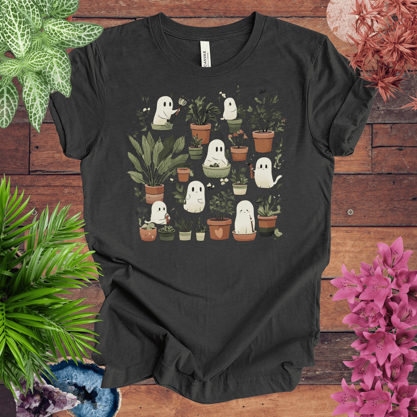 Printify T-Shirt Dark Grey Heather / S Boo-tanical Garden T-Shirt
