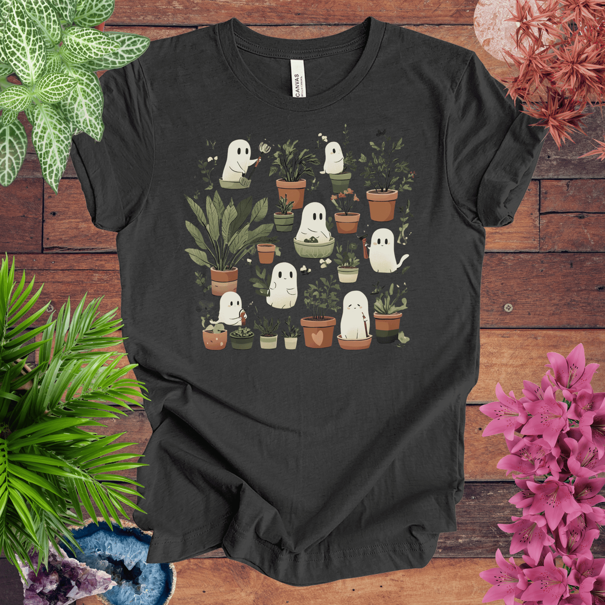 Printify T-Shirt Dark Grey Heather / S Boo-tanical Garden T-Shirt