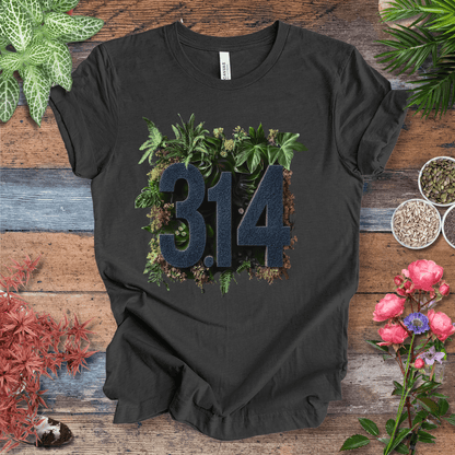 Printify T-Shirt Dark Grey Heather / S Botanical Pi Day T-Shirt