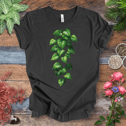 Printify T-Shirt Dark Grey Heather / S Cascading Ivy Leaf T-Shirt
