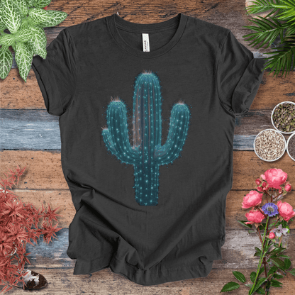 Printify T-Shirt Dark Grey Heather / S Cosmic Cactus Glow T-Shirt
