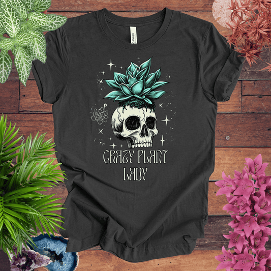 Printify T-Shirt Dark Grey Heather / S Crazy Plant Lady T-Shirt