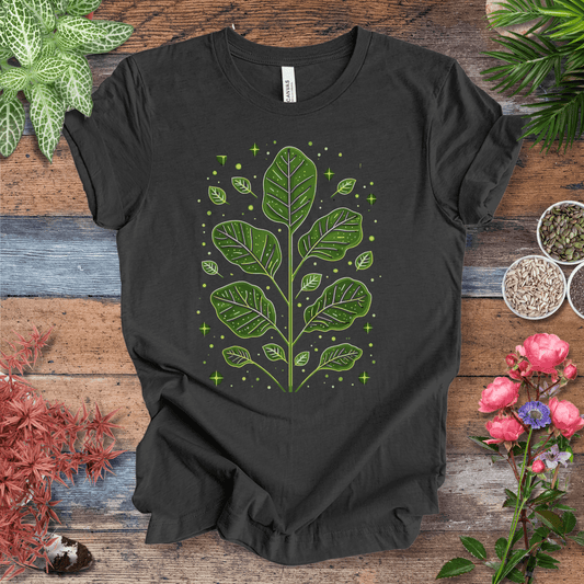 Printify T-Shirt Dark Grey Heather / S Enchanted Fiddle Leaf Art T-Shirt
