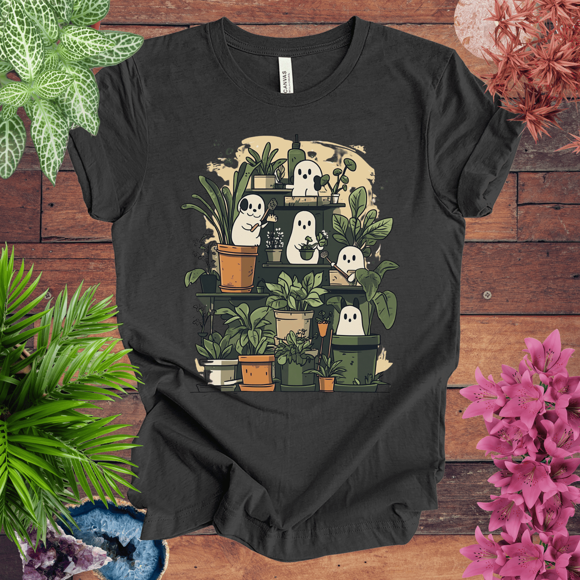 Printify T-Shirt Dark Grey Heather / S Ghost Gardener - Always Growing T-Shirt