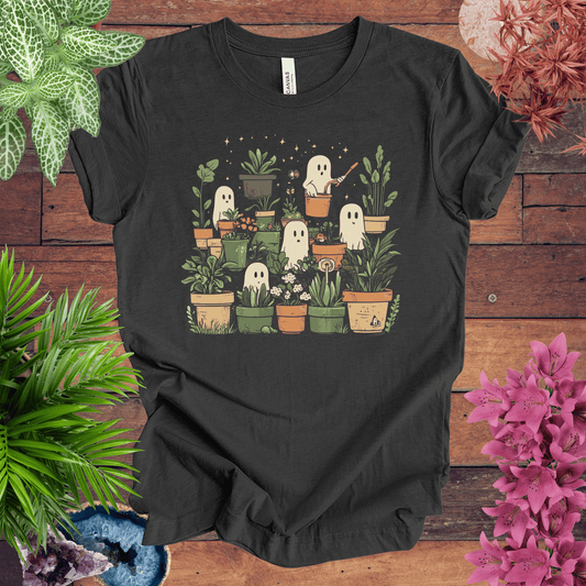 Printify T-Shirt Dark Grey Heather / S Ghostly Greenery T-Shirt