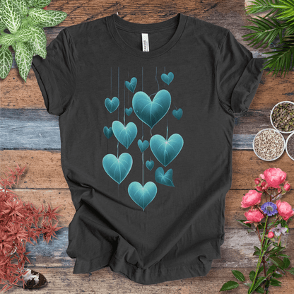 Printify T-Shirt Dark Grey Heather / S Glowing Heartleaf Philodendron Plant Lover T-Shirt