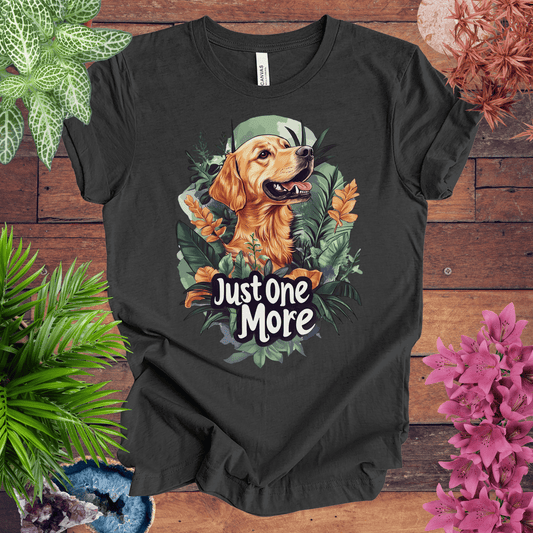 Printify T-Shirt Dark Grey Heather / S Just One More - Labrador Retriever Edition T-Shirt