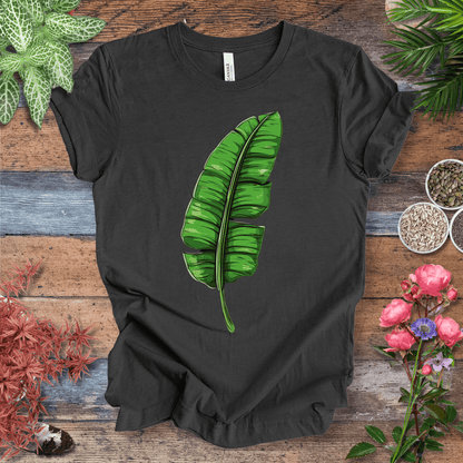 Printify T-Shirt Dark Grey Heather / S Minimalist Banana Leaf T-Shirt
