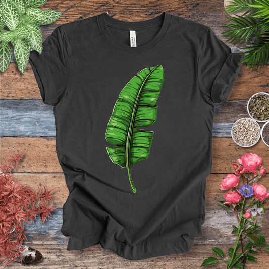 Printify T-Shirt Dark Grey Heather / S Minimalist Banana Leaf T-Shirt
