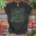 Monstera Jungle Line-Art T-Shirt – Neon Green Tropical Leaves Graphic Tee | Botanical Streetwear, Houseplant Lover Gift