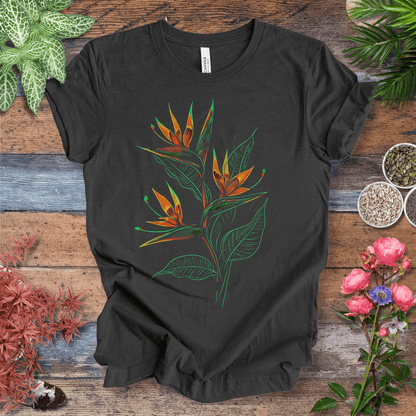 Printify T-Shirt Dark Grey Heather / S Neon Paradise Bird of Paradise T-Shirt