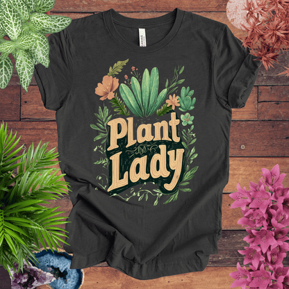 Printify T-Shirt Dark Grey Heather / S Plant Lady T-Shirt