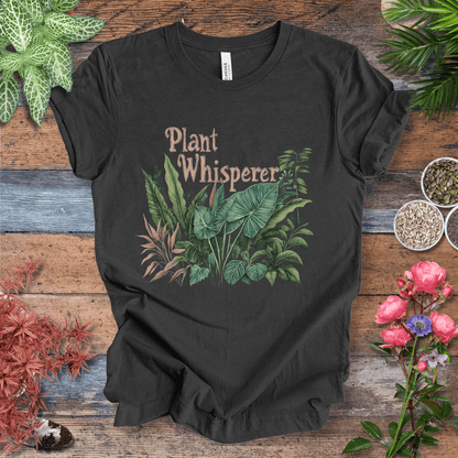 Printify T-Shirt Dark Grey Heather / S Plant Whisperer Houseplant T-Shirt