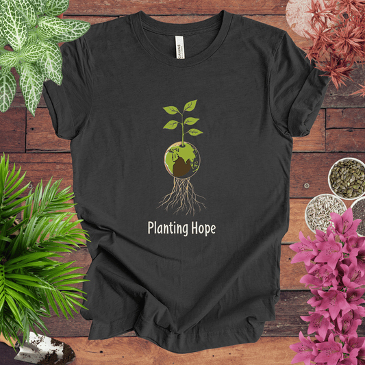 Printify T-Shirt Dark Grey Heather / S Planting Hope T-Shirt