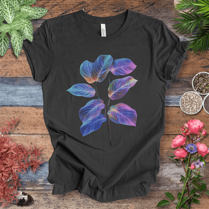 Printify T-Shirt Dark Grey Heather / S Tropical Sunset Gradient Leaf T-Shirt