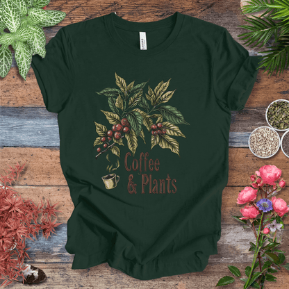 Printify T-Shirt Forest / S Coffee & Plants Botanical T-Shirt