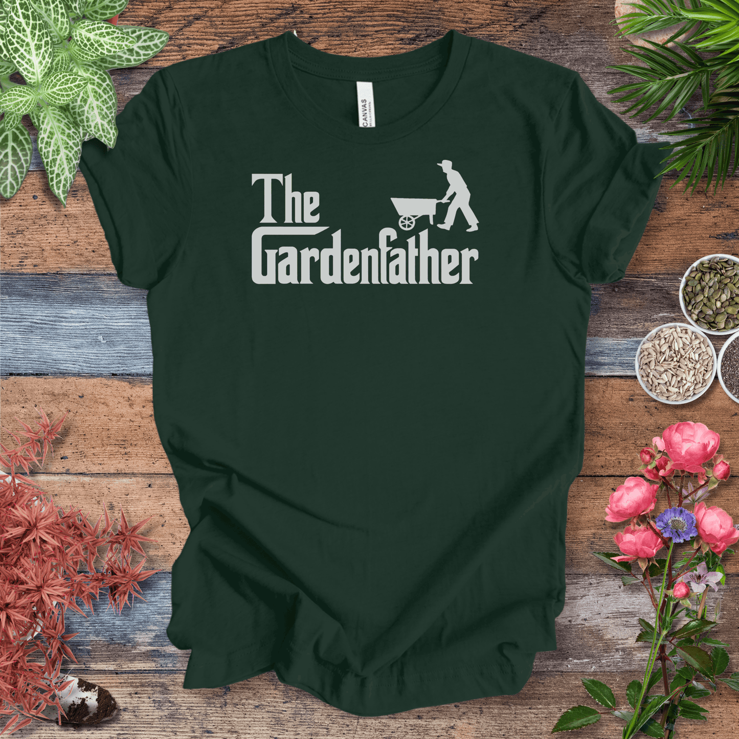 Printify T-Shirt Forest / S Dad Gardening T-Shirt – “The Gardenfather” Funny Gardener Gift Tee