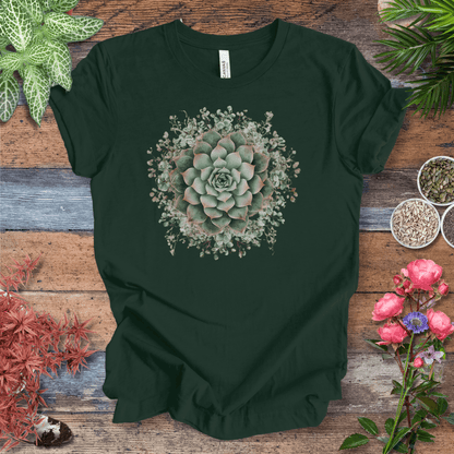 Printify T-Shirt Forest / S Elegant Succulent Bloom T-Shirt