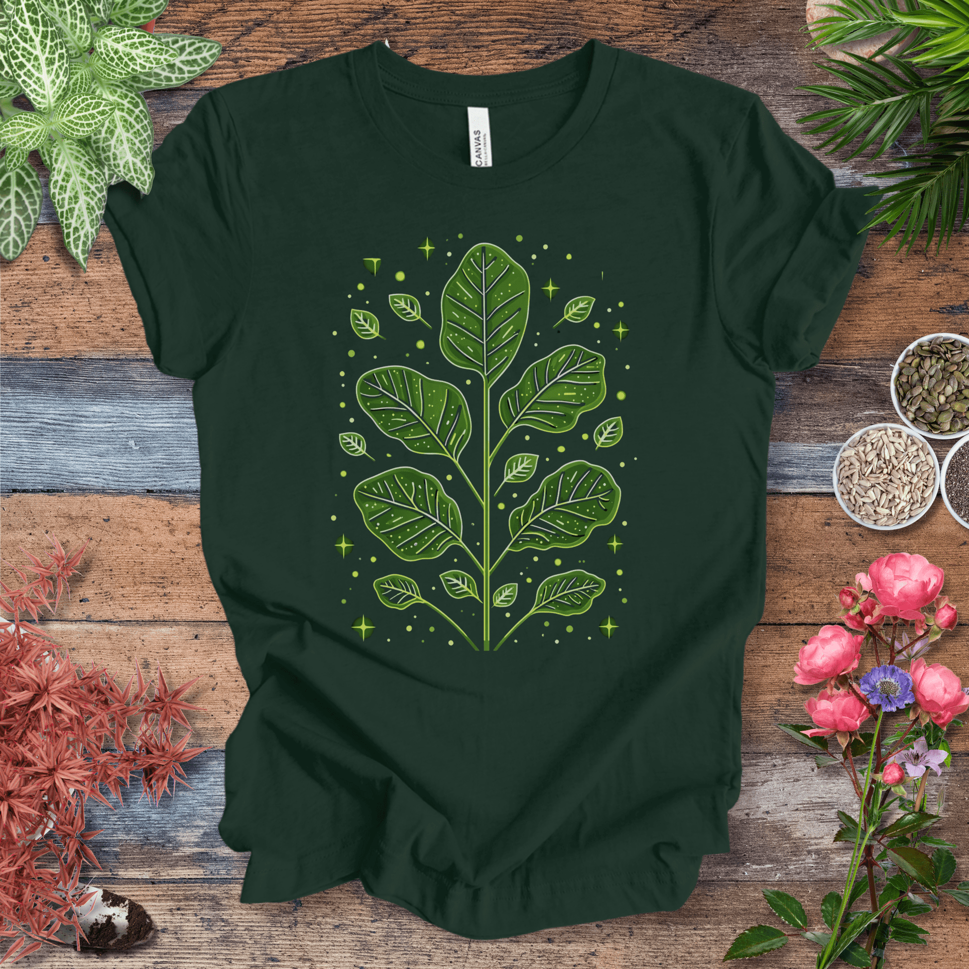 Printify T-Shirt Forest / S Enchanted Fiddle Leaf Art T-Shirt