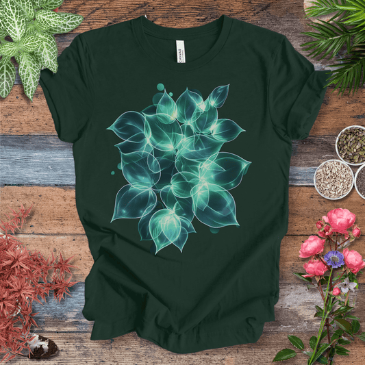 Printify T-Shirt Forest / S Ethereal Glowing Leaves Botanical Nature Lover T-Shirt