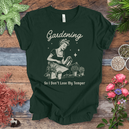 Printify T-Shirt Forest / S Gardening T-Shirt – “So I Don’t Lose My Temper” Funny Gardener Tee