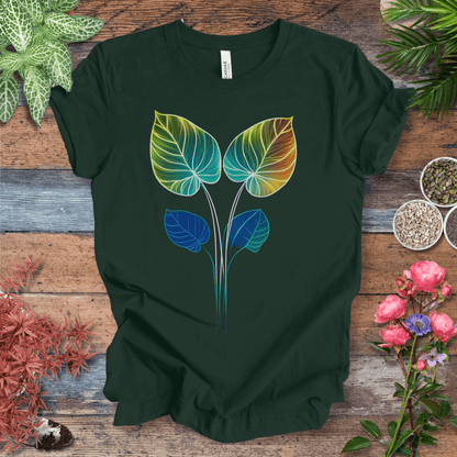 Printify T-Shirt Forest / S Glowing Futuristic Leaves Botanical Nature Lover T-Shirt
