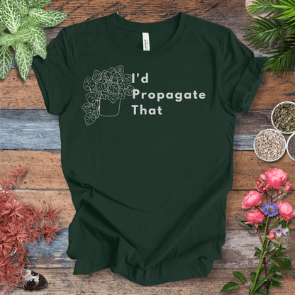 Printify T-Shirt Forest / S I’d Propagate That – Foliage Overflow | Bold Plant T‑Shirt