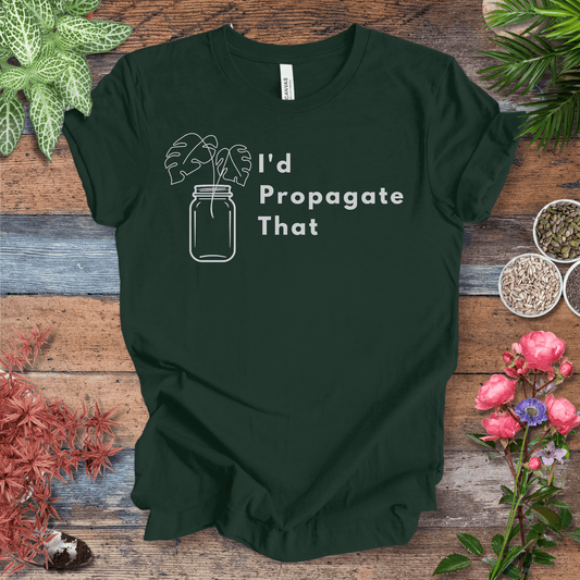 Printify T-Shirt Forest / S I’d Propagate That – Monstera Jar T‑Shirt