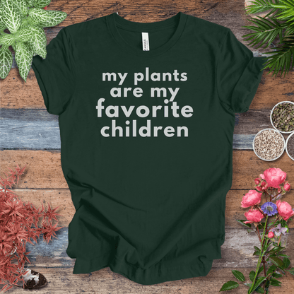 Printify T-Shirt Forest / S My Plants Are My Favorite Children | Sassy Houseplant Tee