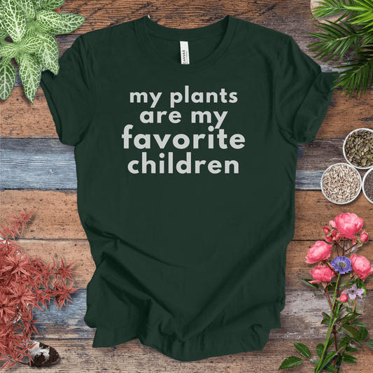 Printify T-Shirt Forest / S My Plants Are My Favorite Children | Sassy Houseplant Tee