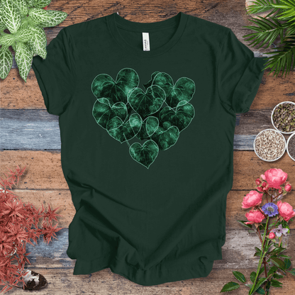 Printify T-Shirt Forest / S Neon Heart-Shaped Leaves Plant Parent Aesthetic T-Shirt