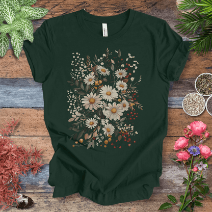 Printify T-Shirt Forest / S Rustic Daisy Bouquet Vintage T-Shirt