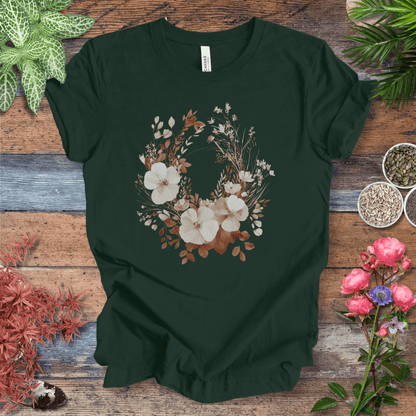 Printify T-Shirt Forest / S Rustic Floral Wreath Botanical T-Shirt