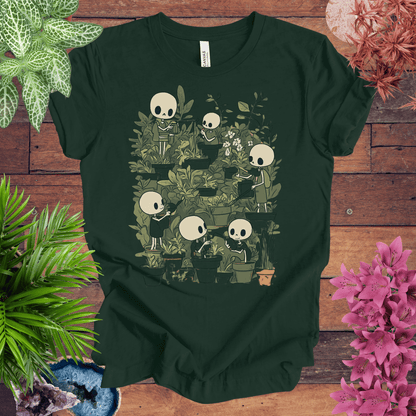 Printify T-Shirt Forest / S Skeleton Gardener - Eternal Green Thumb T-Shirt