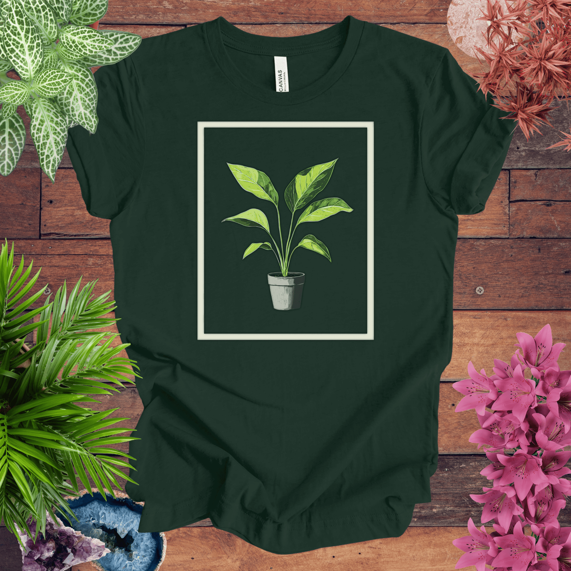 Printify T-Shirt Forest / S Tropical Houseplant Art T-Shirt