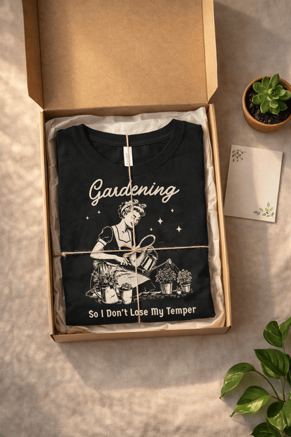 Printify T-Shirt Gardening T-Shirt – “So I Don’t Lose My Temper” Funny Gardener Tee