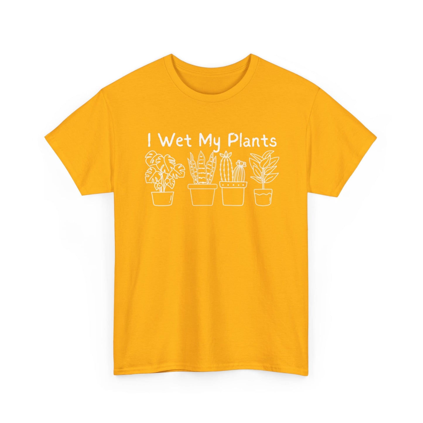 Printify T-Shirt Gold / S I Wet My Plants T-Shirt — Funny Plant Lover Tee for Gardeners