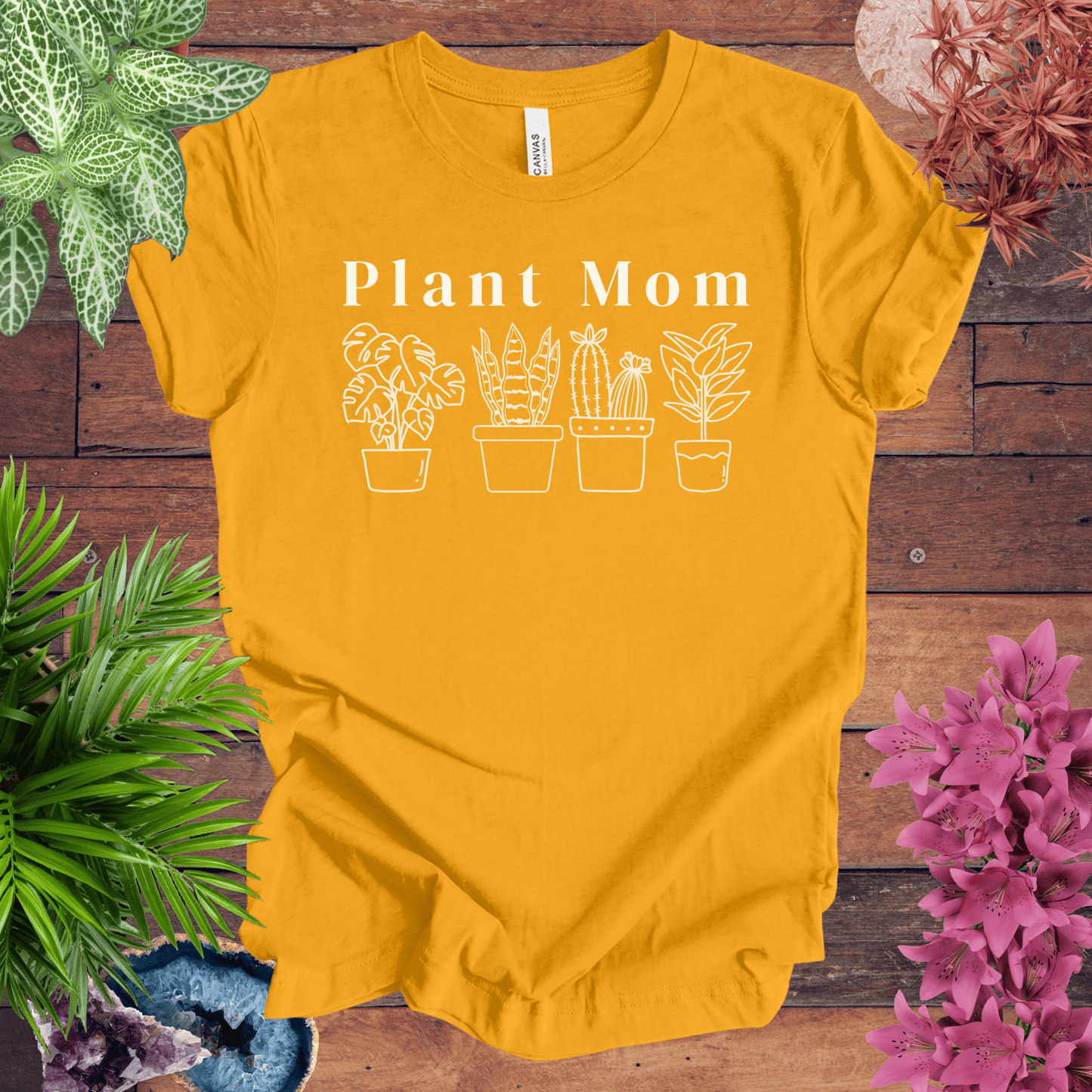Printify T-Shirt Gold / S Plant Mom T-Shirt