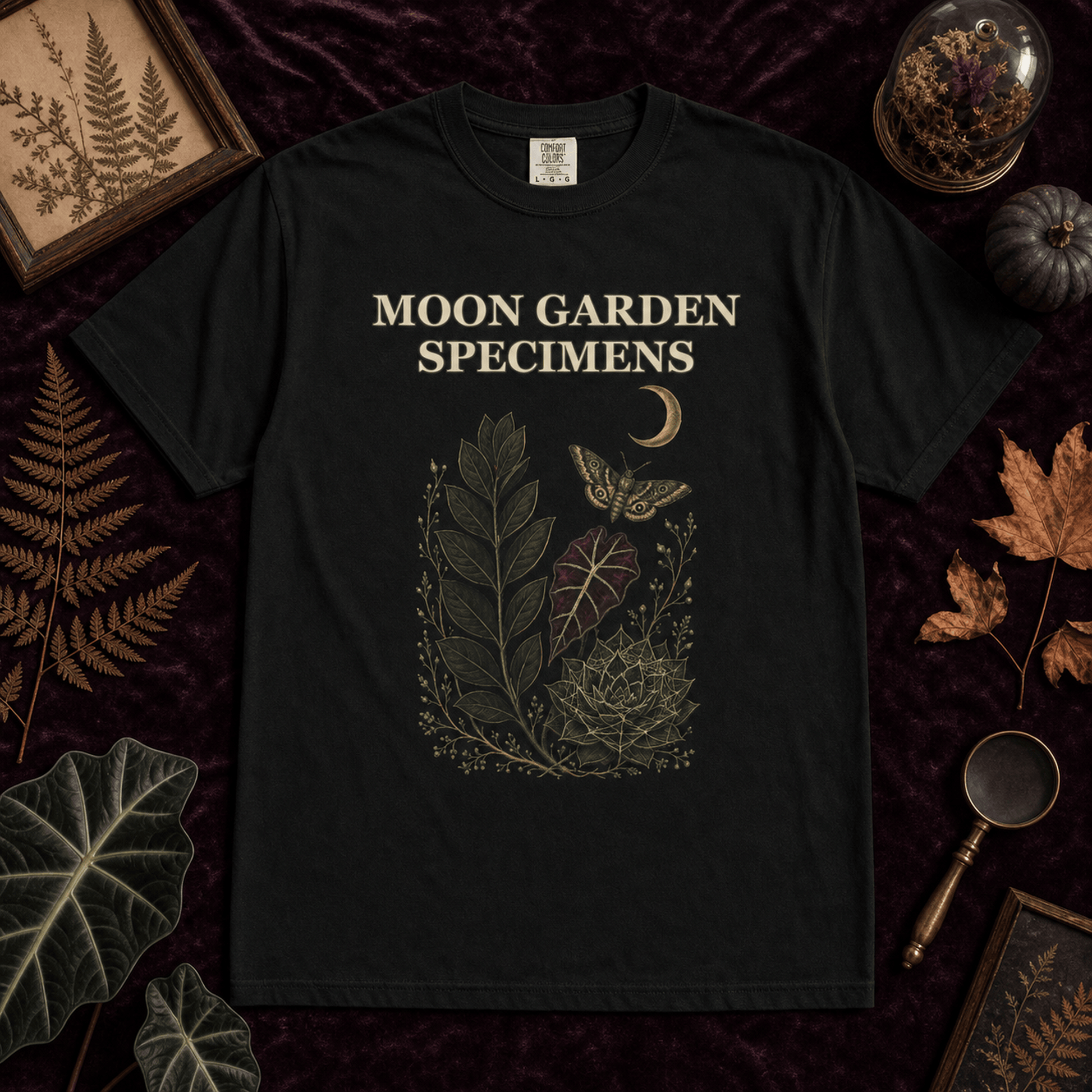 Botanical Vibes T-Shirt Gothic Herbarium Halloween Shirt - Plant Witch Tee