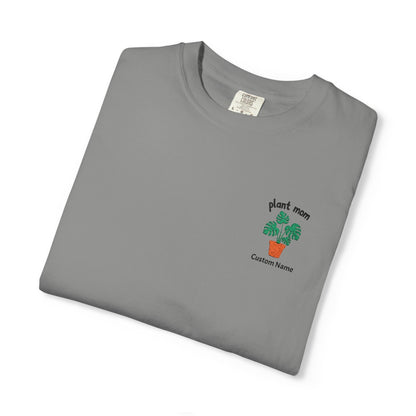 Printify T-Shirt Granite / S Personalized Plant Mom T-Shirt – Custom Embroidered Plant Lover Gift