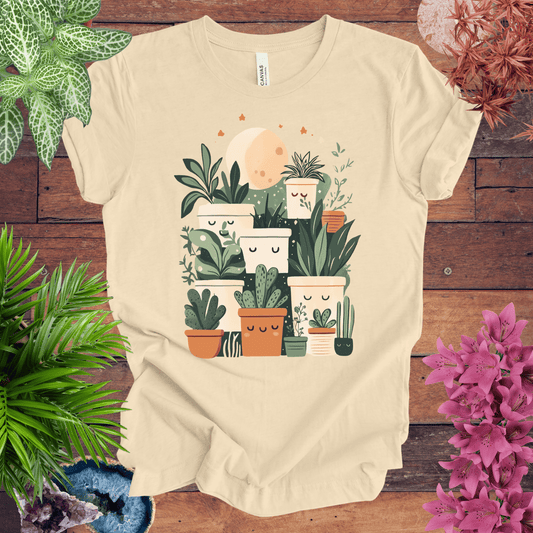 Printify T-Shirt Happy Potted Friends - Moon Edition T-Shirt