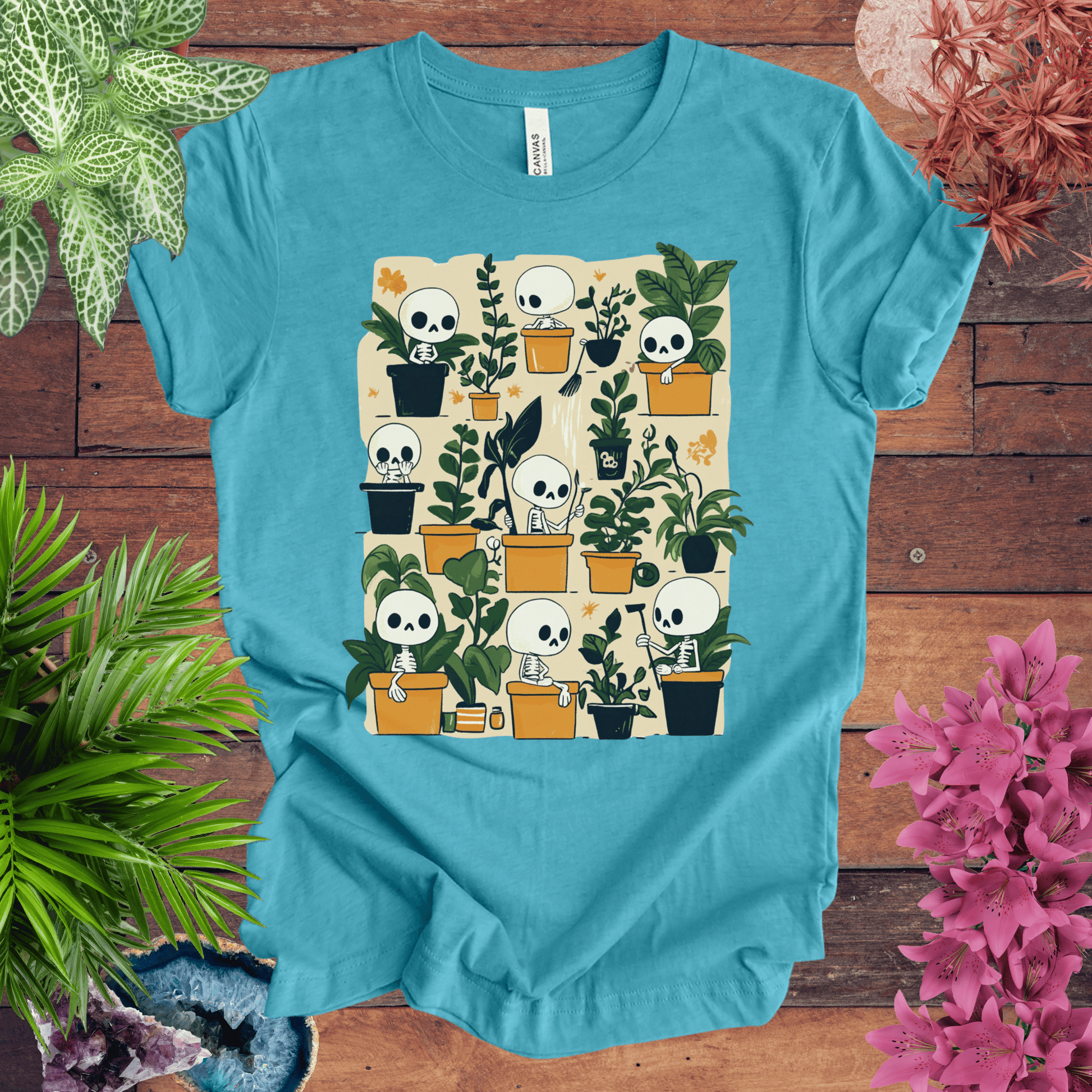 Printify T-Shirt Heather Aqua / S Bone to Pick with My Plants T-Shirt